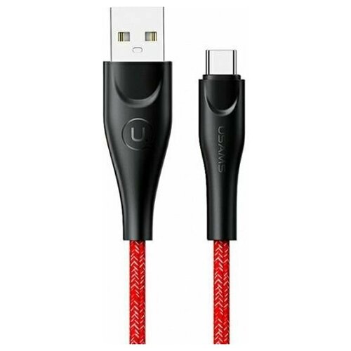 Кабель USAMS USB - Type-C для зарядки и передачи данных, 2A, 1 м, (US-SJ392 U41), Красный кабель usams usb microusb для зарядки и передачи данных 2a 1 м us sj393 u41 красный
