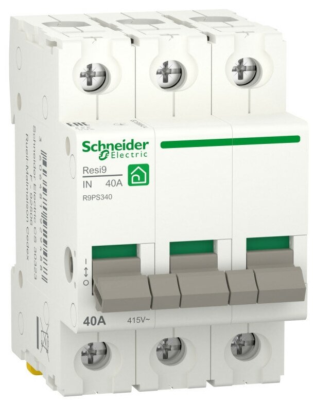 SE RESI9 Выключатель нагрузки (мод. рубильник) 40А 3P, Schneider Electric, арт. R9PS340