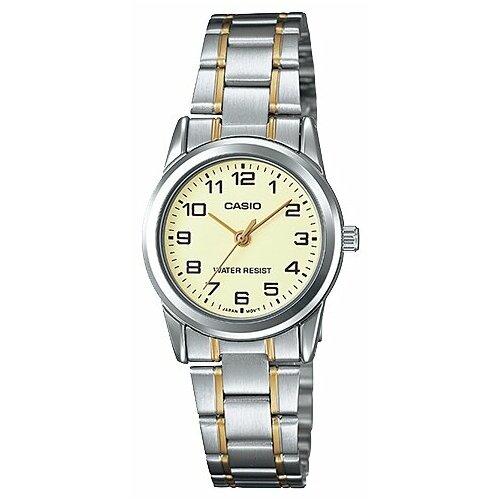 Наручные часы CASIO Standard LTP-V001SG-9B, серебряный, желтый