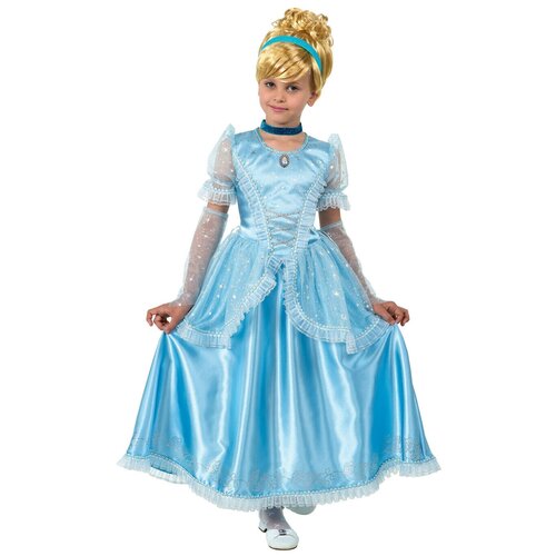 Карнавальный костюм для детей Батик Принцесса Золушка, рост 128 см карнавальный костюм для детей принцесса рапунцель фиолетовый батик рост 128 см