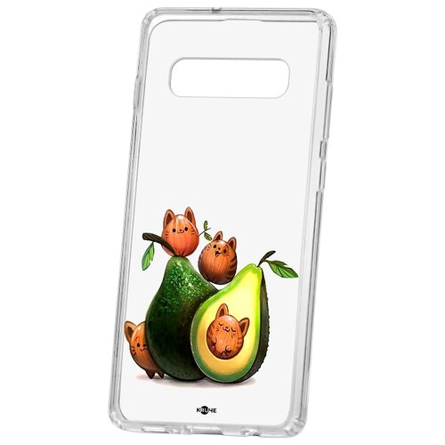 фото Чехол на samsung galaxy s10+ kruche print авокотики