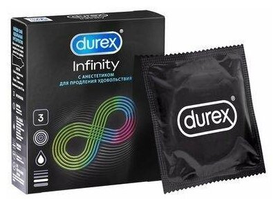 Презервативы Durex Infinity (гладк. с анестетиком) №3