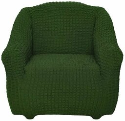 Чехол на кресло без оборки, на резинке, универсальный, натяжной, накидка - дивандек на кресло