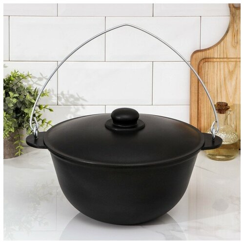 Казан Походный 5 л с крышкой литые ручки антипригарное покрытие 5141₽