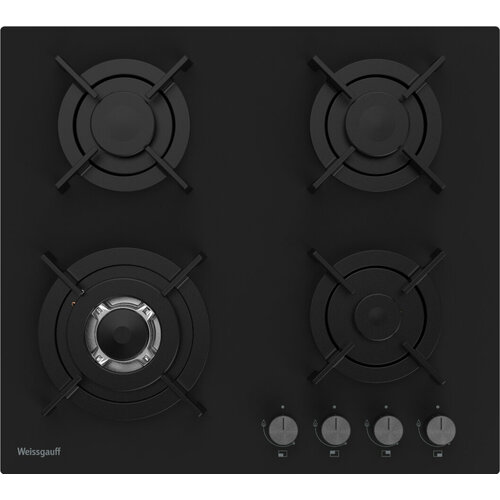 Варочная панель Weissgauff HGG 640 BGV WOK-конфорка 3 года гарантии автоматический электроподжиг Рукоятки Hi-Tech газ-контроль 1469000₽