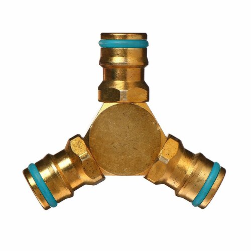 Тройник быстросъёмное соединение латунь 687₽