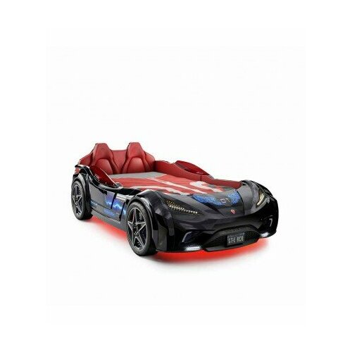 Кровать-машина GTE, черная, 100х190