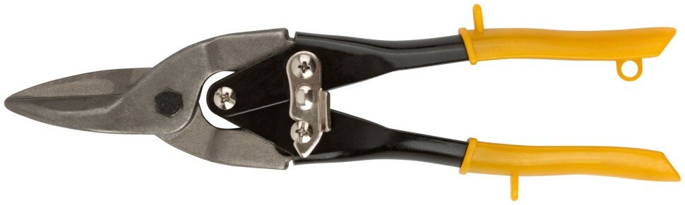 KУРС Ножницы по металлу "Лайт", инструментальная сталь, пластиковые ручки, прямые 250 мм ( 41450 )