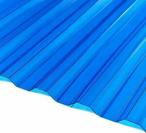 Санекс поликарбонат профилированный 0,8мм 1150х2000мм синий прозрачный шифер / SUNNEX поликарбонат гофрированный профнастил пластиковый 0,8мм 2000х115