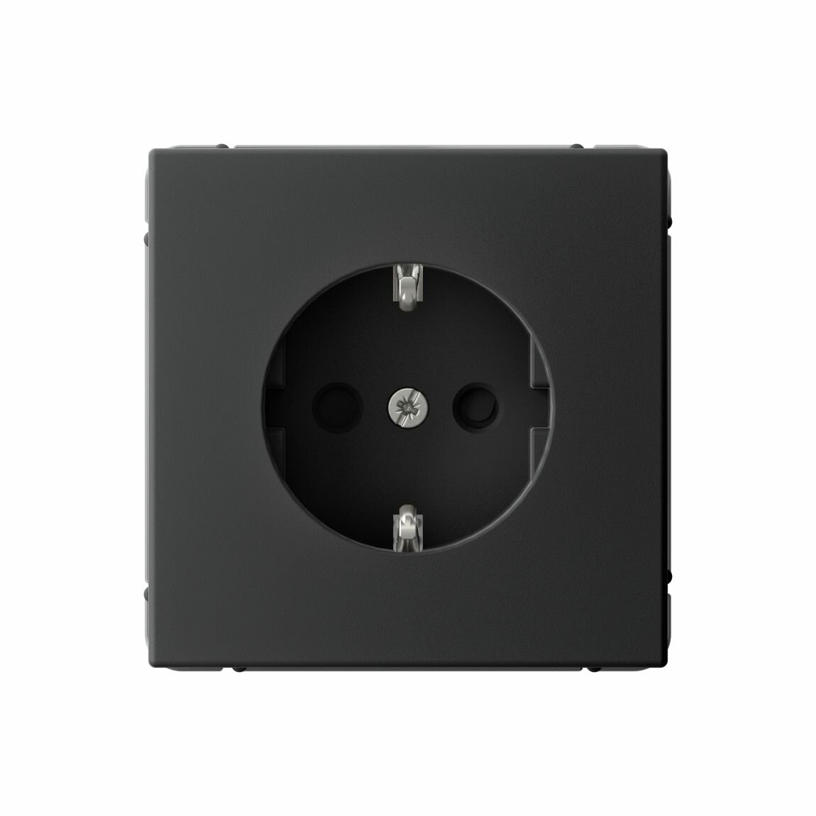 Systeme Electric ArtGallery Карбон Розетка с заземлением со шторками, 16А, 5шт.