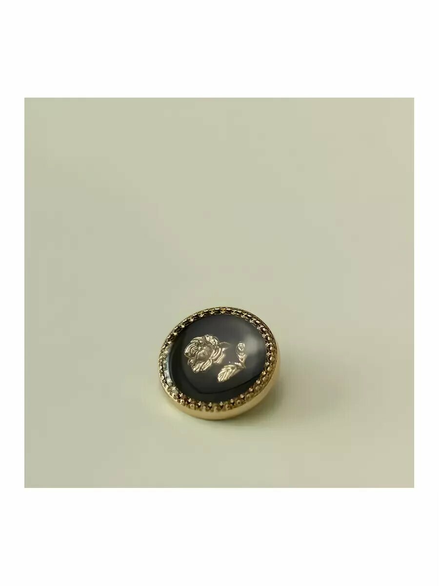 Набор пуговиц дизайнерских черная роза — фото 1