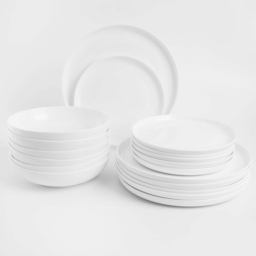 Сервиз обеденный 6 перс 18 пр фарфор F белый Ideal white 18990₽