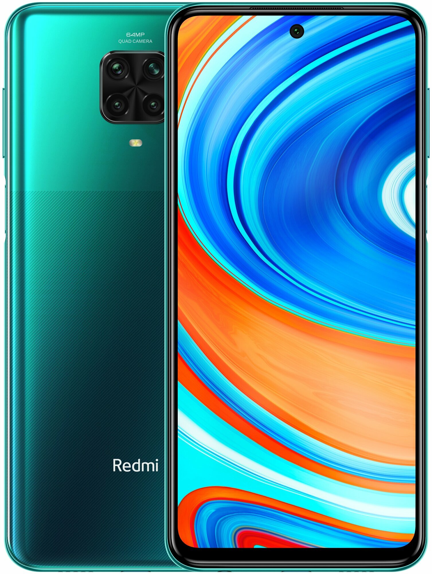 Смартфон Xiaomi Redmi Note 9 Pro 6/128 ГБ RU, Dual nano SIM, зеленые тропики