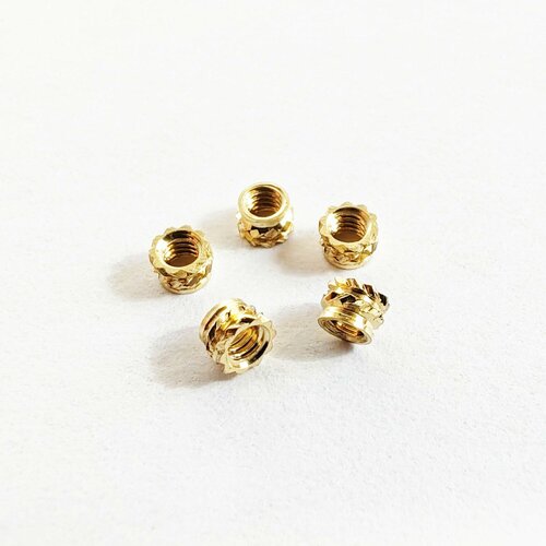 Втулка резьбовая латунная М2х2х3 10 штук 320₽