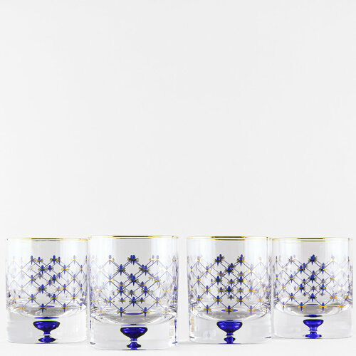 Набор стаканов для виски 220 мл Императорский фарфоровый завод Кобальтовая сетка 4 предмета 7450₽
