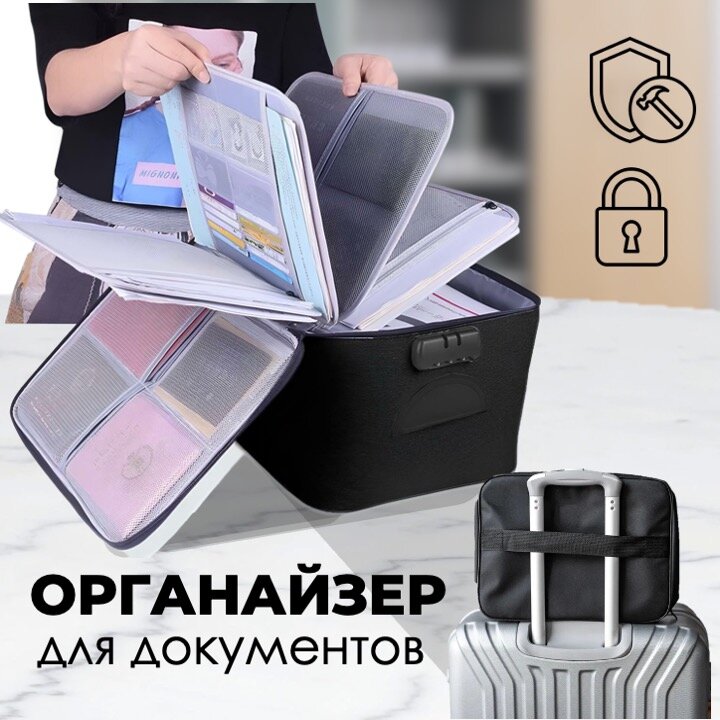 Органайзер для документов Skully AY002-13 5 layer (18см) black