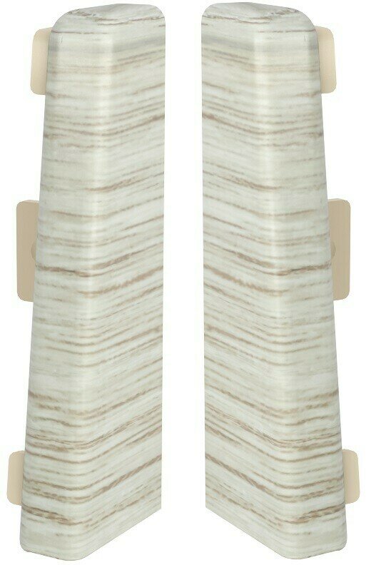 Заглушки Arbiton MACK60 для плинтуса, 135 Дуб Платиновый (блистер 1л+1п)