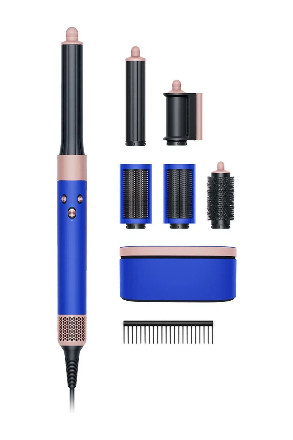 Фен-стайлер с насадками для выпрямления и завивки волос Дайсон Airwrap Long HS05 Blue/Blush