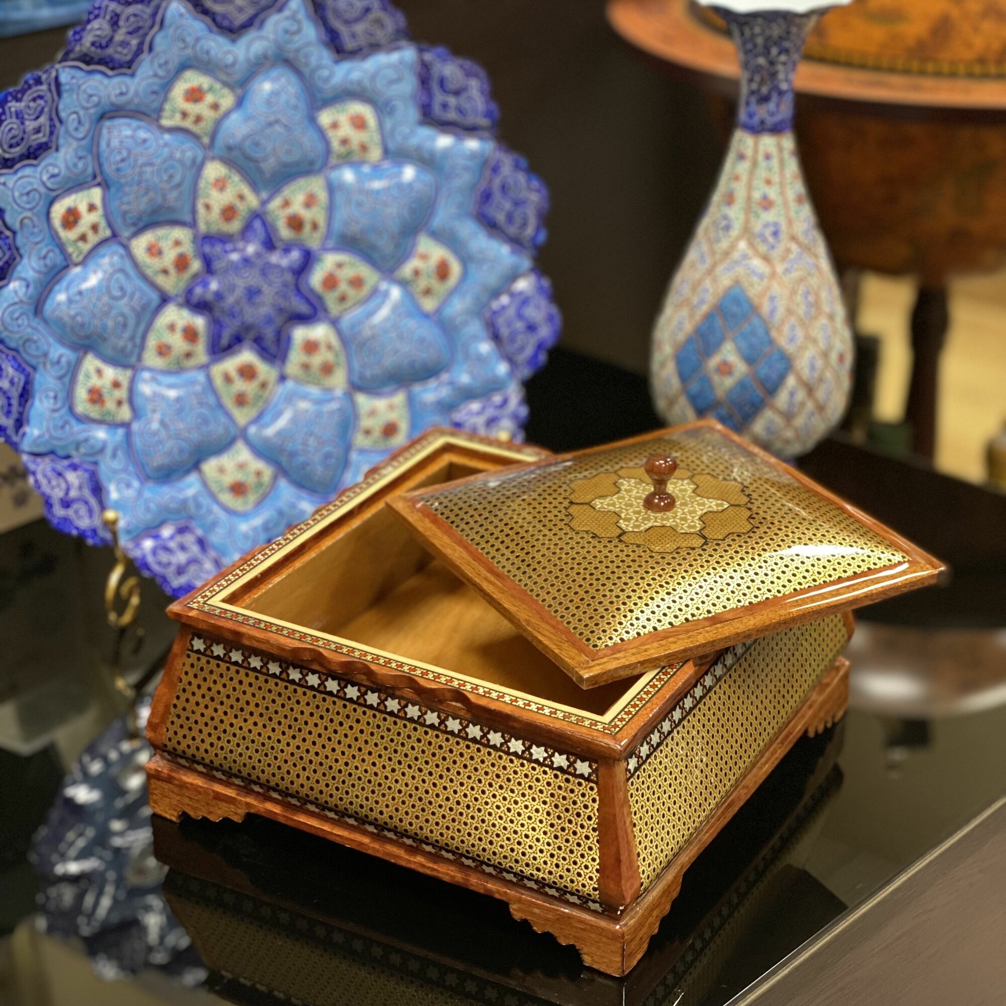 Шкатулка "Хатам" Персидский базар, ручная работа, 9x21x21 см — фото 1
