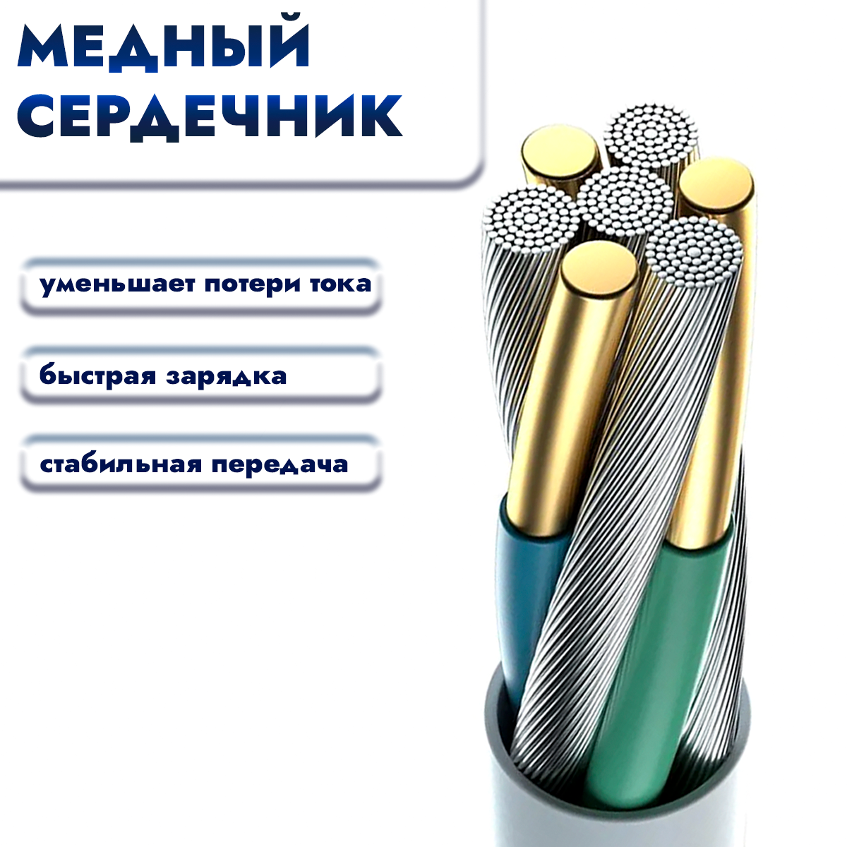 Автомобильный витой кабель USB - TYPE C/ Зарядка для телефона в машину — фото 1