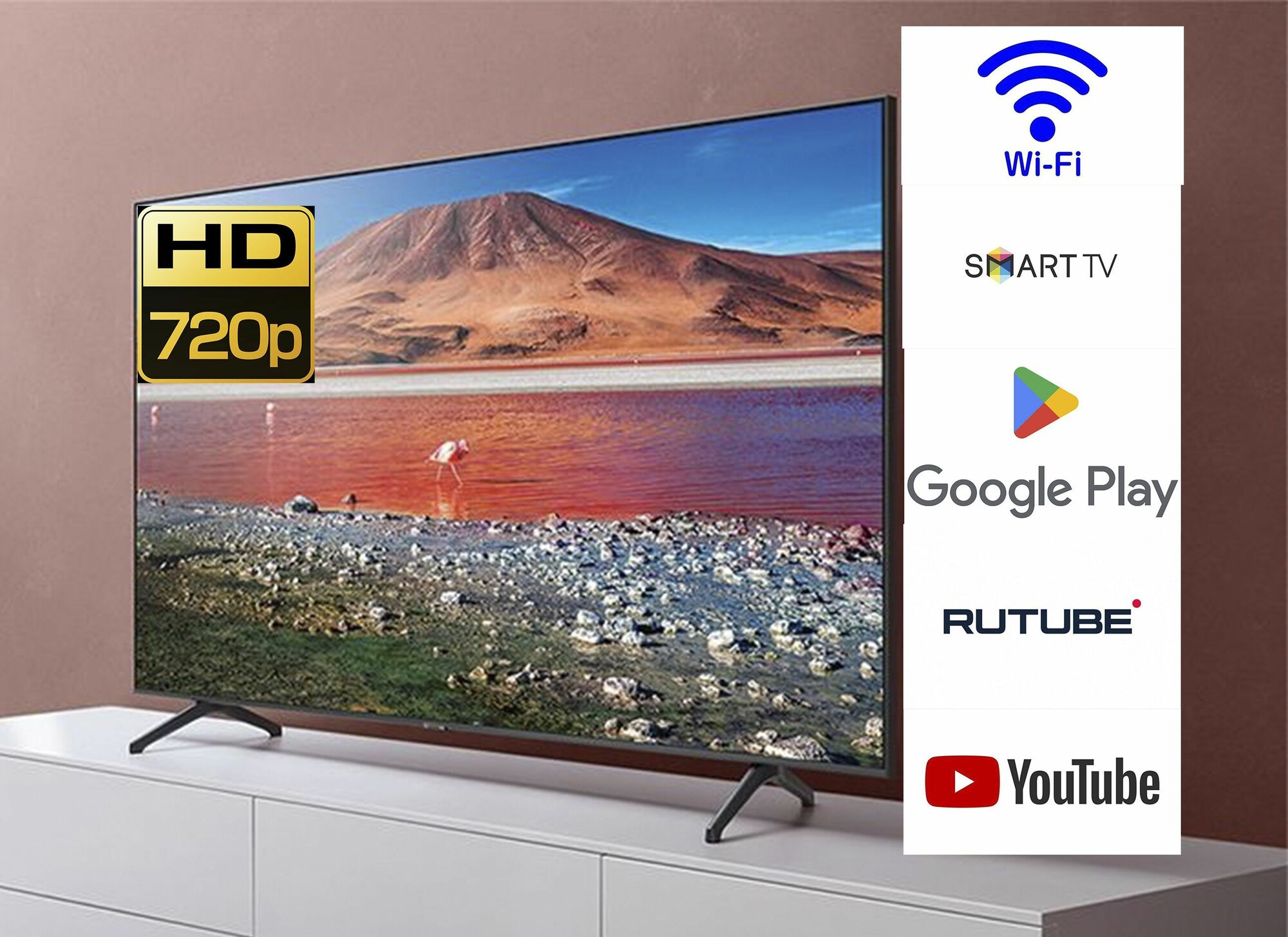 Обзор: Смарт телевизор 43' FullHD Android 13 / Smart TV 109см WI-FI / Bluethooth пульт с голосом