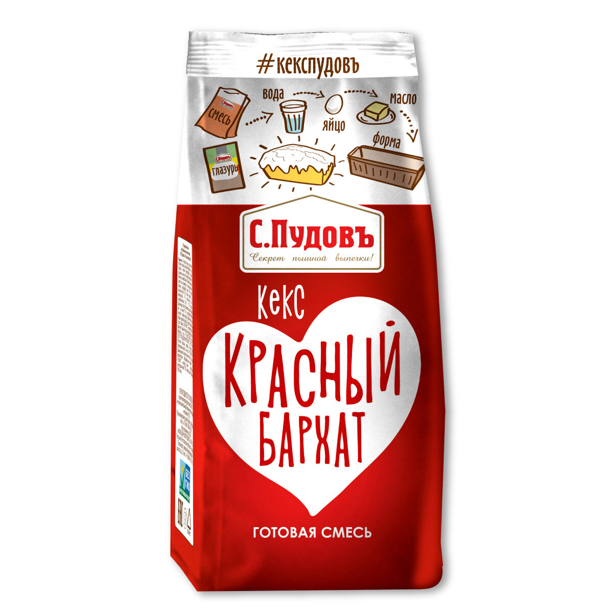 Смесь для выпечки С. Пудовъ "Красный бархат", для кексов, 300г — купить ...
