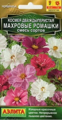 Космея Махровые ромашки ( 1 упаковка ), смесь окрасок
