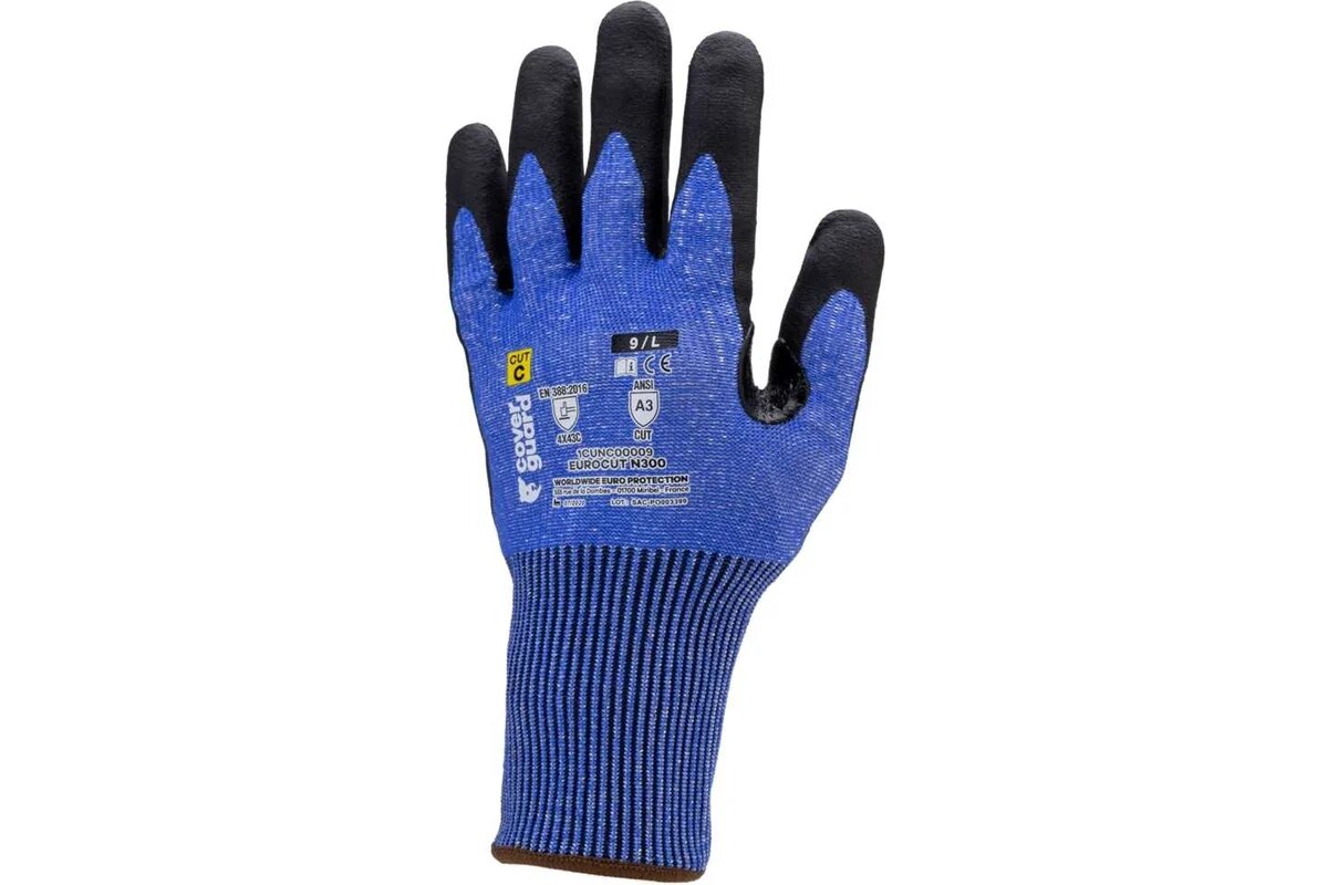 COVERGUARD ПерчаткиEUROCUT N300 синий с черным, 10 1CUNC00010