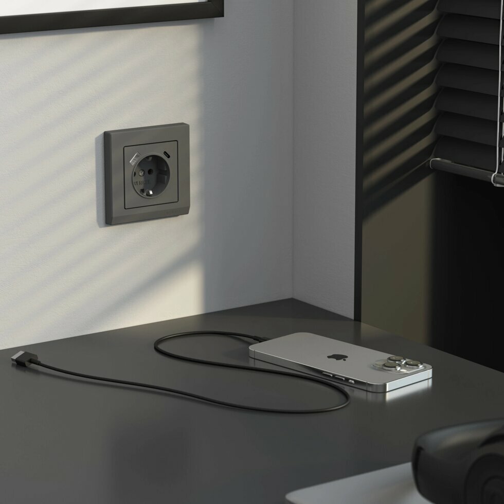 Рамка на 1 пост Werkel Stark (Графит матовый) — фото 1