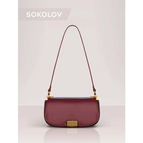 Сумка багет SOKOLOV фактура гладкая черный 5055₽