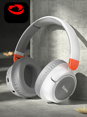 Беспроводные наушники Hoco W43 с Bluetooth 5.2, до 25 часов работы, аккумулятор 250 мАч, складные, чёрные