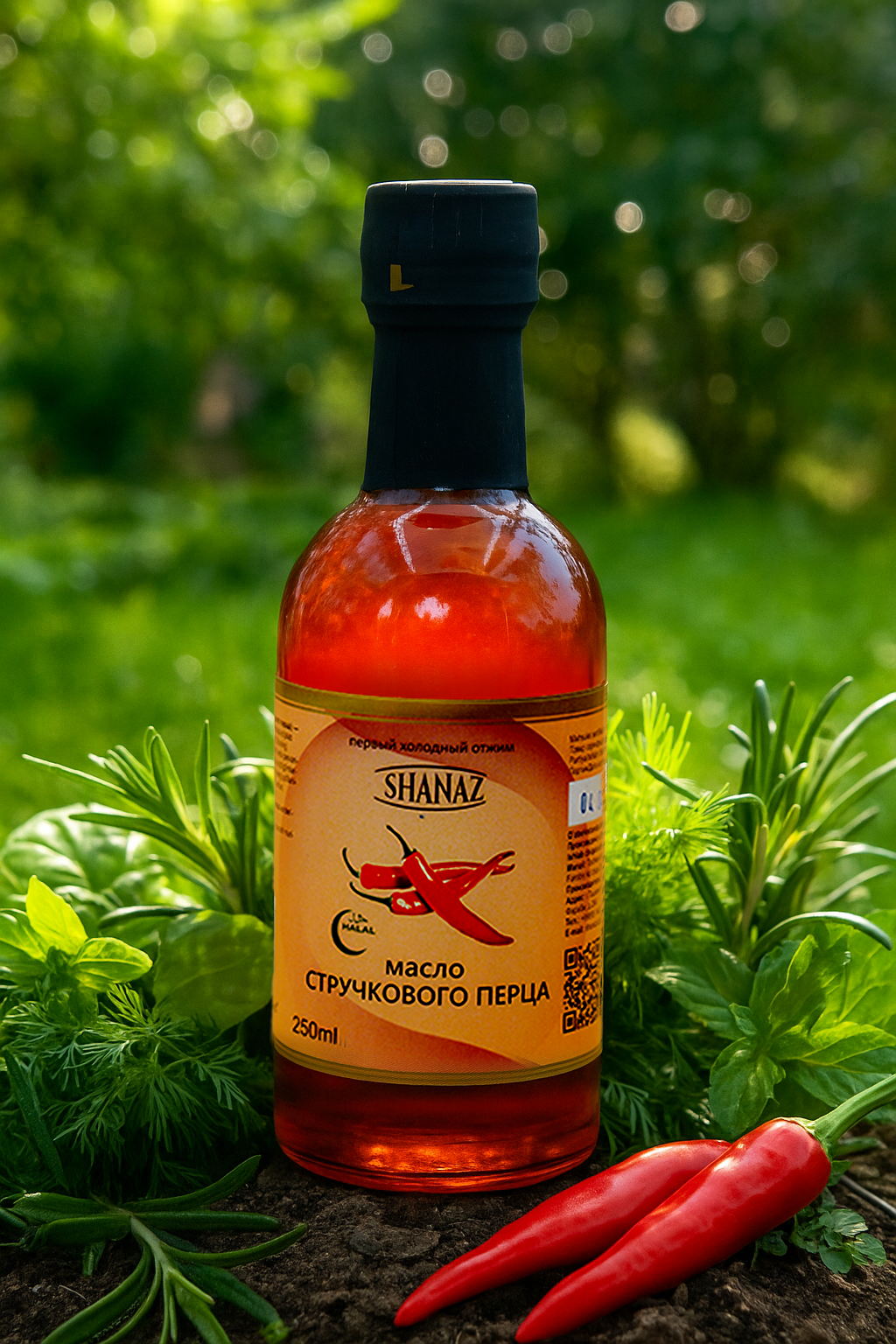 Масло стручка перца 250 мл в стеклянной бутылке натуральный продукт высокого качества
