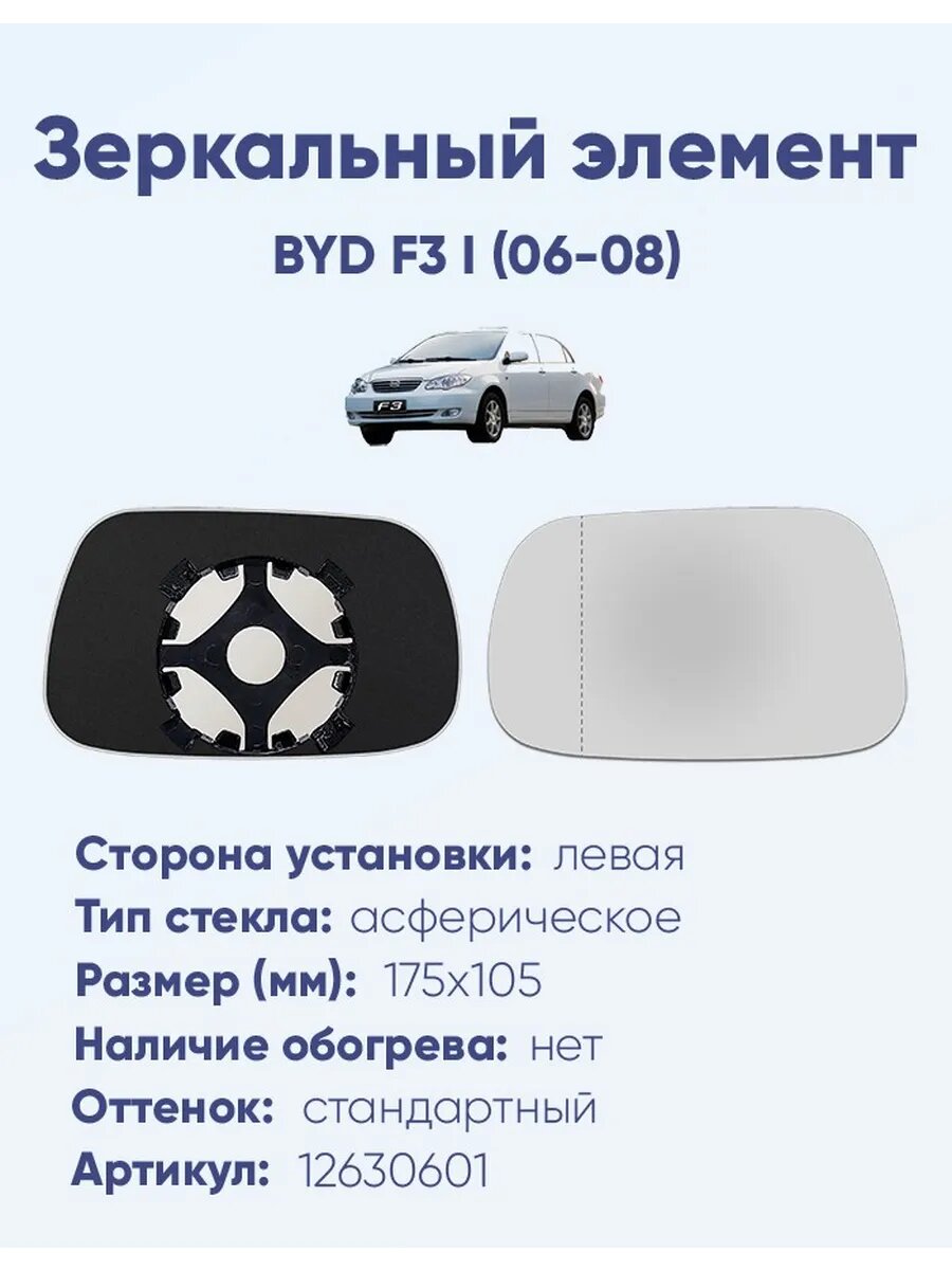 Зеркало BYD F3 I (06-08) 12630601