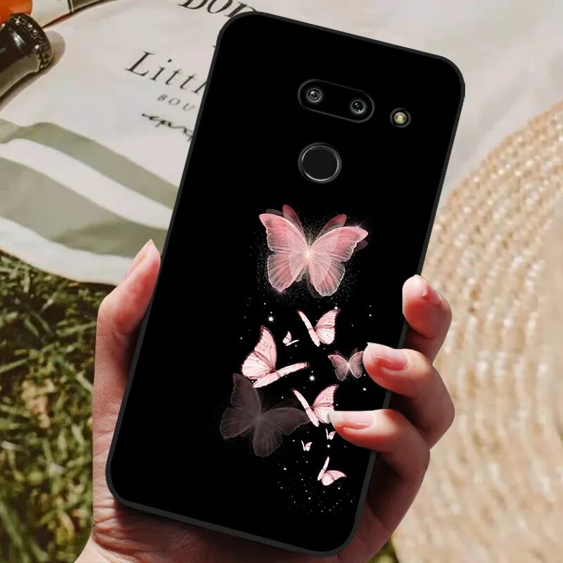 Чехол для LG G8 ThinQ черный, силикон