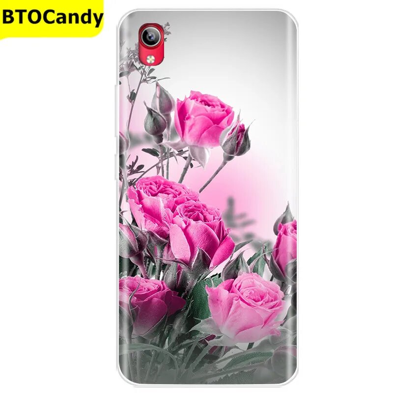 Чехол для Vivo Y91C розовый, силикон, Color 7