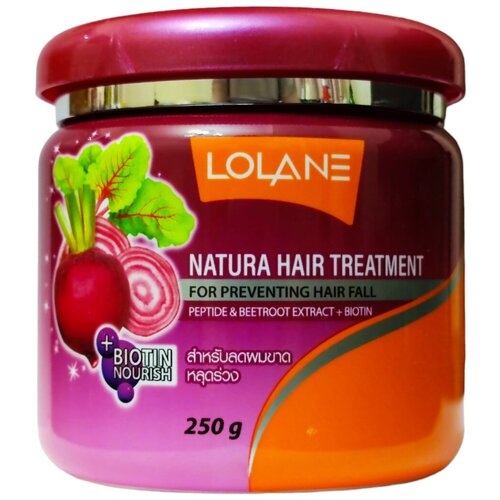 LOLANE Маска для волос от Выпадения, Natura Preventing Hair Fall с экстрактом Свеклы, 250 мл