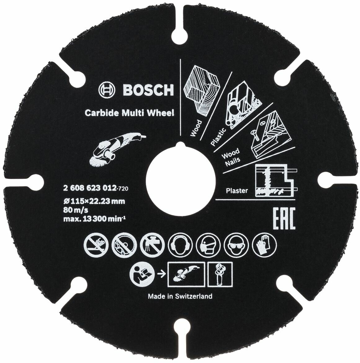 Набор отрезных дисков BOSCH Multi Wheel 2608623012, 115 мм, 1 шт.