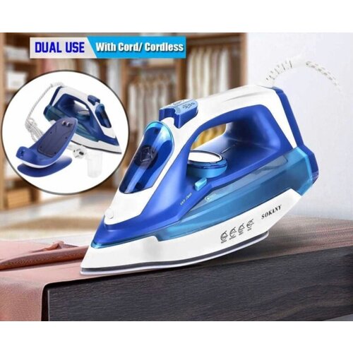 Стильный паровой утюг Sokany SL-2055A с механизмом распыления SIMPLE AND CONVENIENT мощность 2400 Вт синий 369900₽