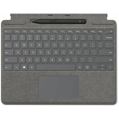 Клавиатура Microsoft Surface Pro X/8/9 Signature Keyboard Platinum + Slim Pen 2 клавиатура microsoft surface pro signature keyboard alcantara ice blue