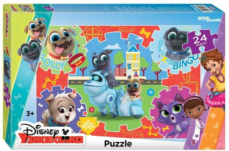 Step Puzzle (Степ Пазл) Пазл maxi "Дружные мопсы", 24 элемента