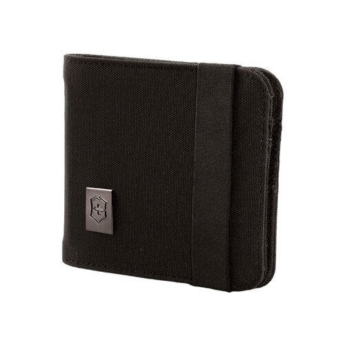 фото Кошелек victorinox, текстиль, плетеная фактура, черный