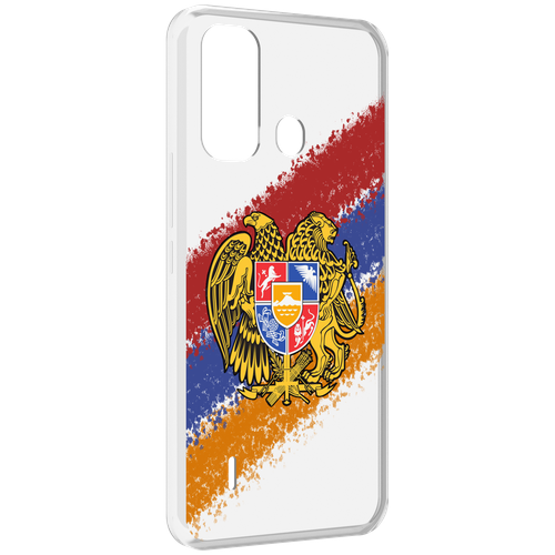 Чехол MyPads флаг герб Армении для ITEL A49 / A58 / A58 Pro задняя-панель-накладка-бампер