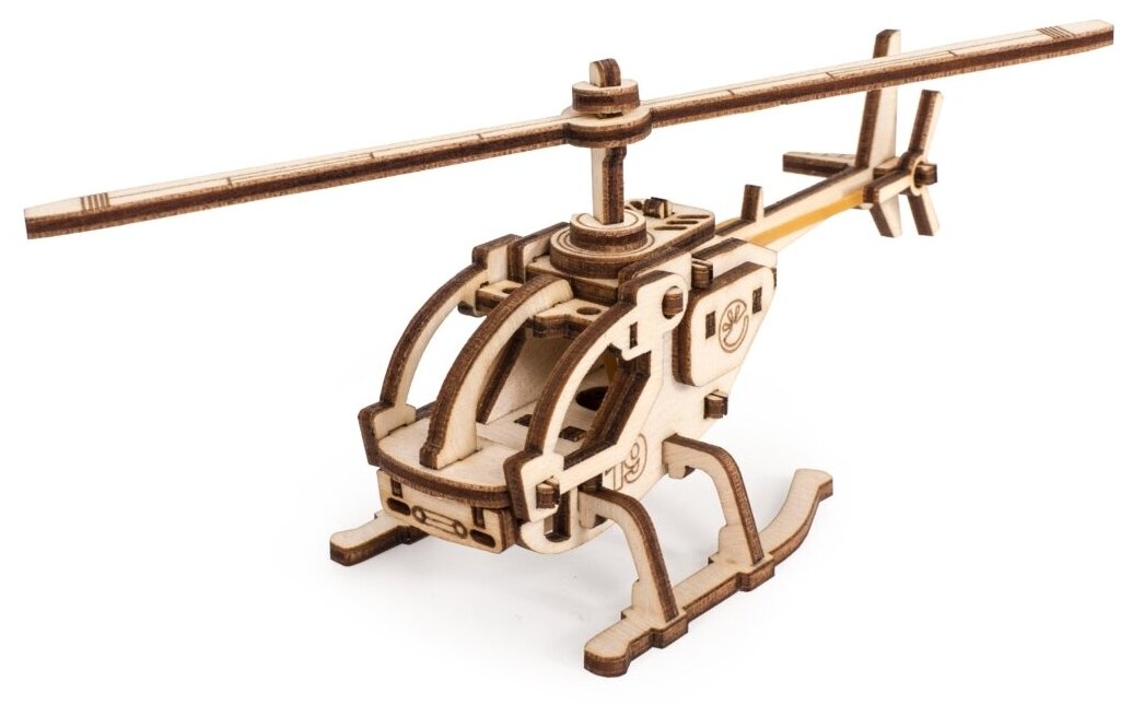 Конструктор Lemmo деревянный Вертолет "Робинзон", 30 деталей, артикул 0149