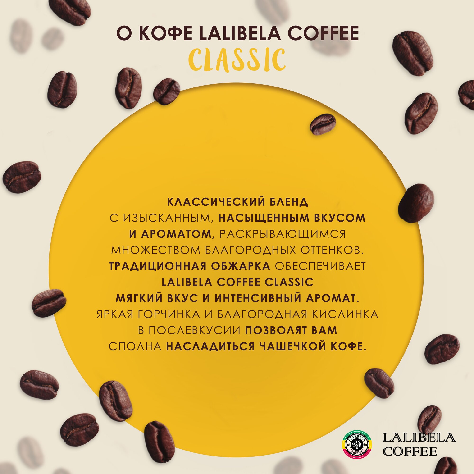 Набор кофе молотый 1 кг LALIBELA COFFEE CLASSIC/ ARABICA/ RICH AROMA/ ESPRESSO/ LUNCH, (5 шт по 200 гр) - фотография № 6