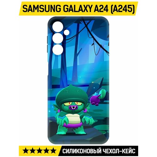 Чехол-накладка Krutoff Soft Case Brawl Stars - Болотный Джин для Samsung Galaxy A24 (A245) черный