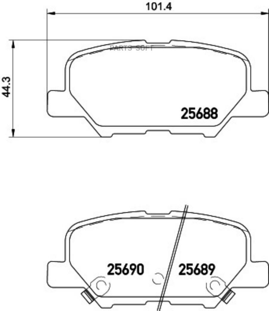 BEHR-HELLA 8DB355029-331 Колодки тормозные NAO CITROEN C4 AIRCROSS / MAZDA 6 Estate (GJ GH) 6 Saloon (GJ GH) / MITSUBISHI