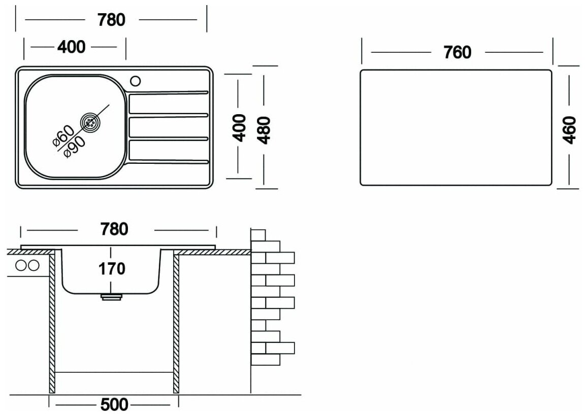 Мойка UKINOX Гранд GRM780.480-GT6K 1R - фотография № 3