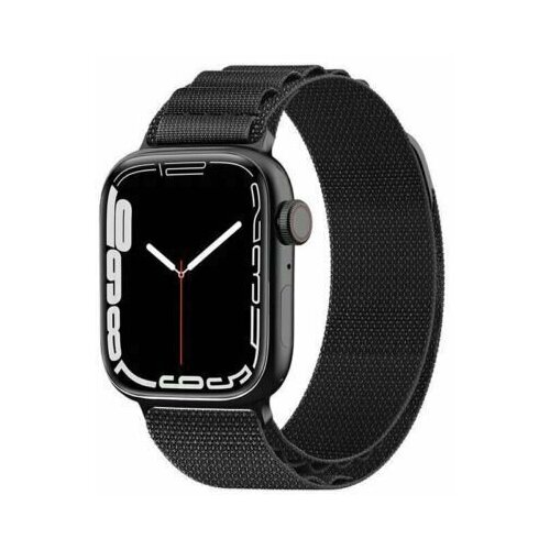 Ремешок для смарт-часов Apple Watch Series 1 2 3 4 SE 5 6 7 8 альпийская петля тканевый браслет alpine loop 38/40/41 мм, черный