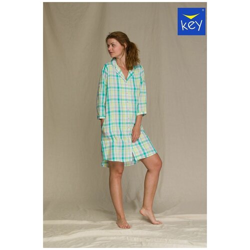 фото Рубашка key, размер 42, зеленый