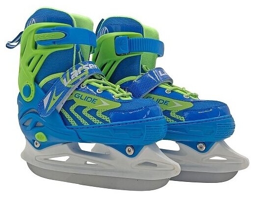 Коньки ледовые раздвижные Larsen Glide Blue/Green L (39-42)